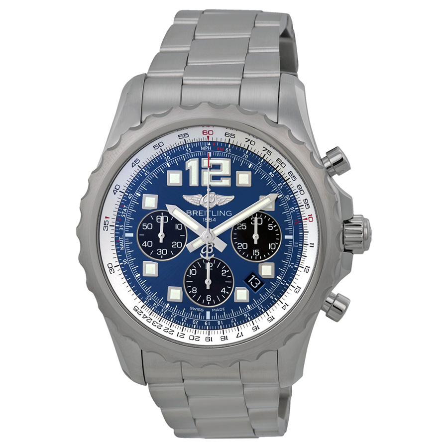 UK Breitling Chronospace Steel Case Blue Dial Watches