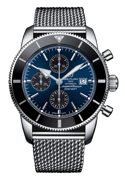 Breitling Superocean Heritage chronograph blue dial