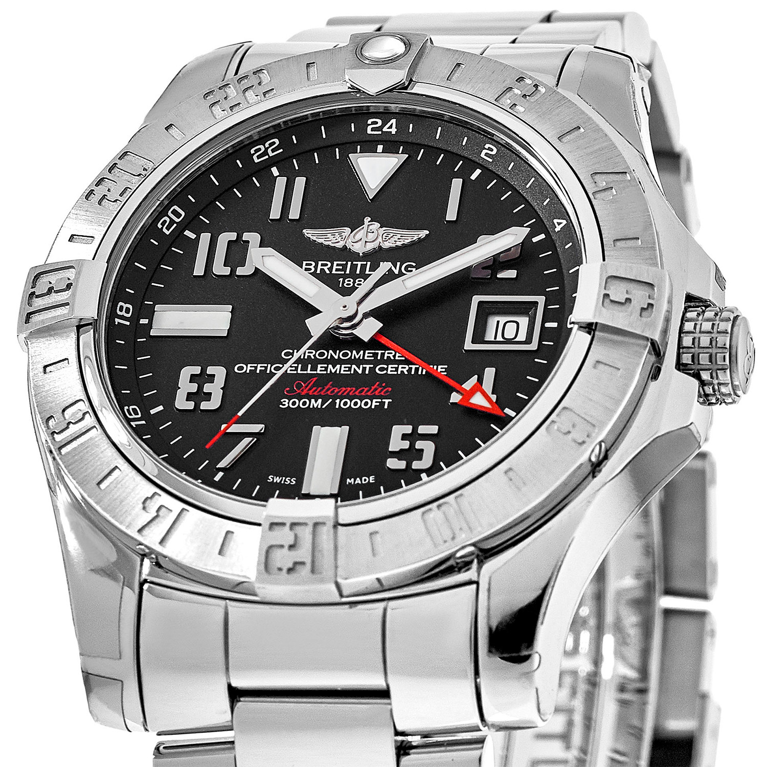 The male replica watch is in 43 mm.